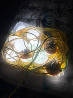 Outdoor String Light Set with Yellow Cable