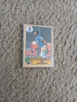 Bo Jackson 1987 Topps Future Stars Rookie Card Rc Baseball Football
