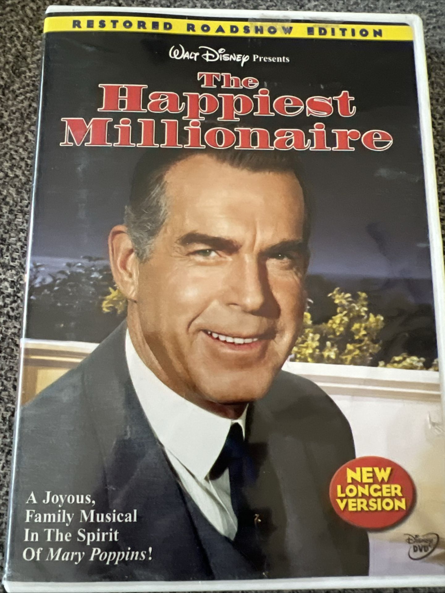 Walt Disney’s DVD The Happiest Millionaire W/ Fred MacMurray & Bonus: Borderline