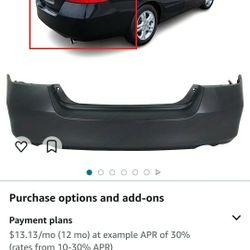 Honda accord rear bumper