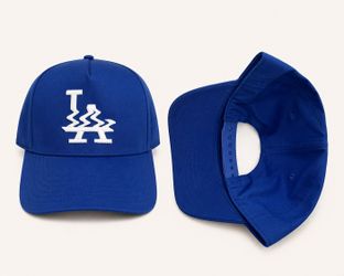 LA distorted 5 panel 3d snapback hat brand new