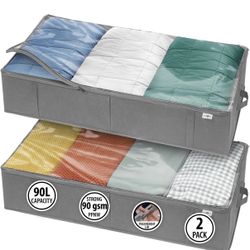 Under Bed Storage Organizers Containers & Clothes Storage Set Of Two