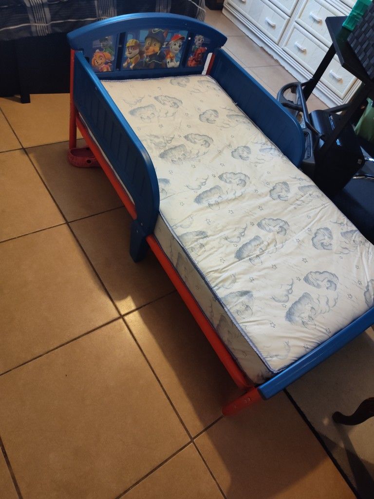 Paw Patrol Toddler Bed w/ Mattress