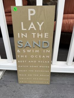 Beach Theme Decorative Wall Sign