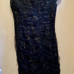 Beautiful Lauren Gold & Black Dress Size 10 