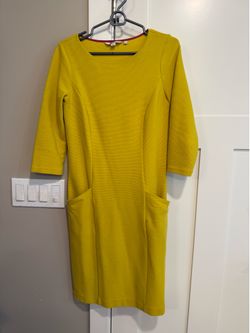 Boden Yellow Ottoman Dress
