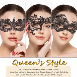 3 Black Masquerade Lace Masks for Venetian Party, *BRAND NEW*