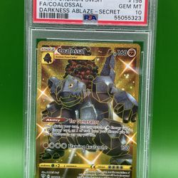 2020 Pokemon Darkness Ablaze Coalossal Full Art SR 198/189 PSA 10 GEM MINT