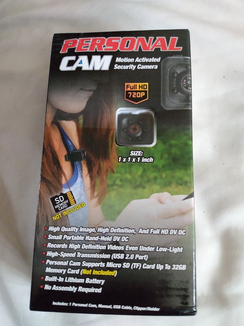 MIMI CAMERA 1X1X1X1" INCH 720P FULLHF MICROSD PORT NIGHT VISION MOTION ACTIVATED SECURITY CAMERA SPORTS HIGH DEFINITION