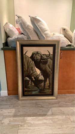Large bison painting