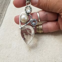 Silver Pendant With Natural Pearl