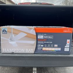 Hampton bay Nevali 52in LED Indoor Ceiling Fan with Light and Remote