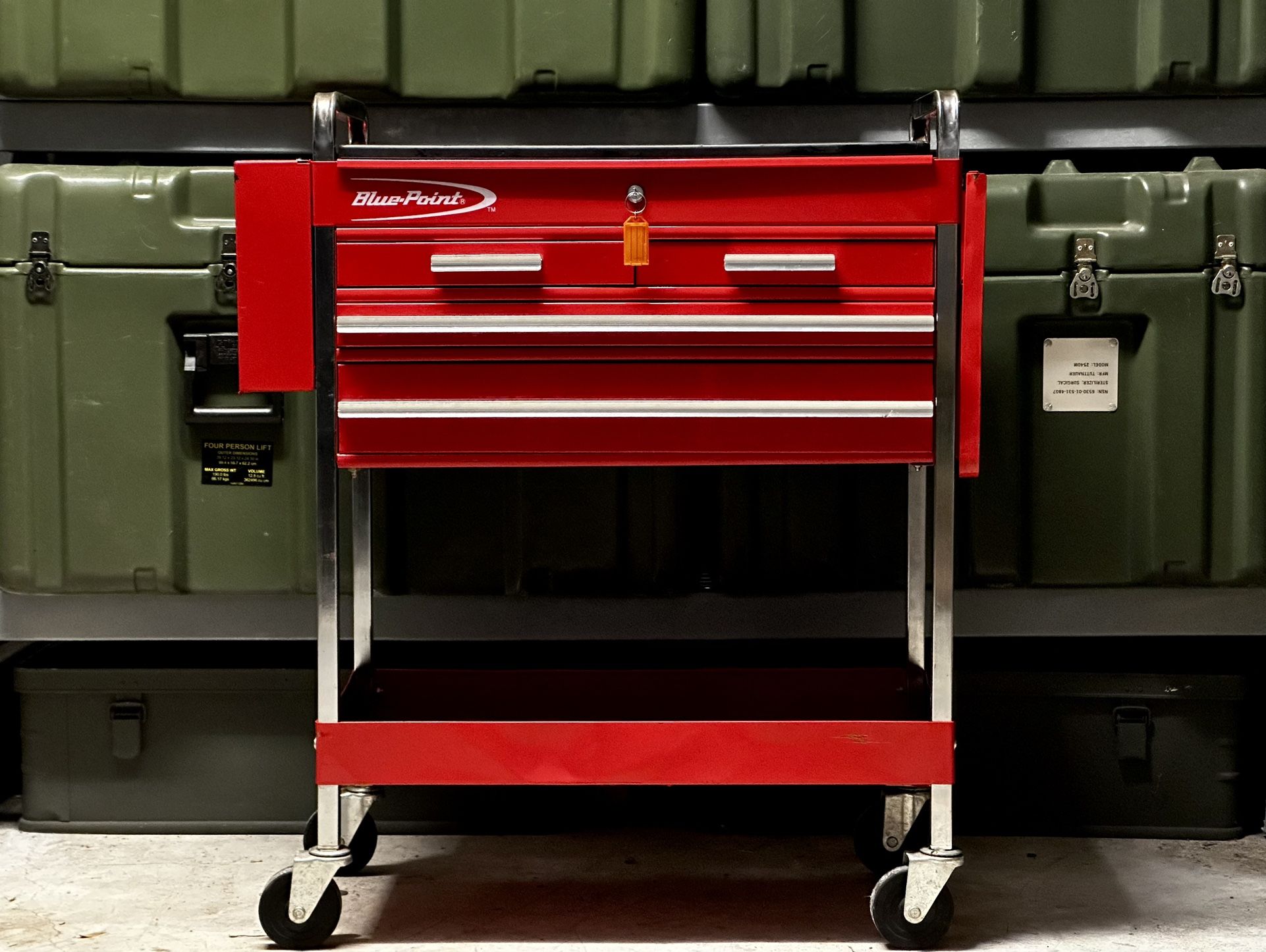 SNAP-ON BLUE-POINT 4 DRAWER SERVICE TOOL CART for Sale in Cypress, TX ...