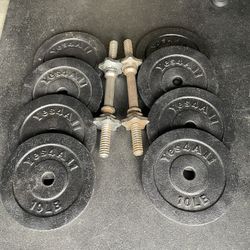 80 lbs Yes4All Standard 1” Weight Plate…. Home Gym Fitness….