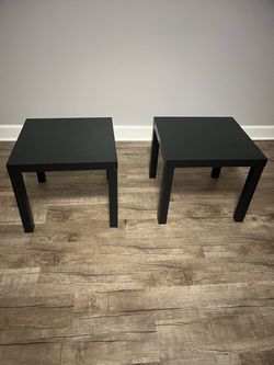 Pair of Black Square Side Tables