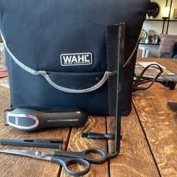 Wahl, Battery Operated Clipper #9307A, with scissors, comb, brush, bag