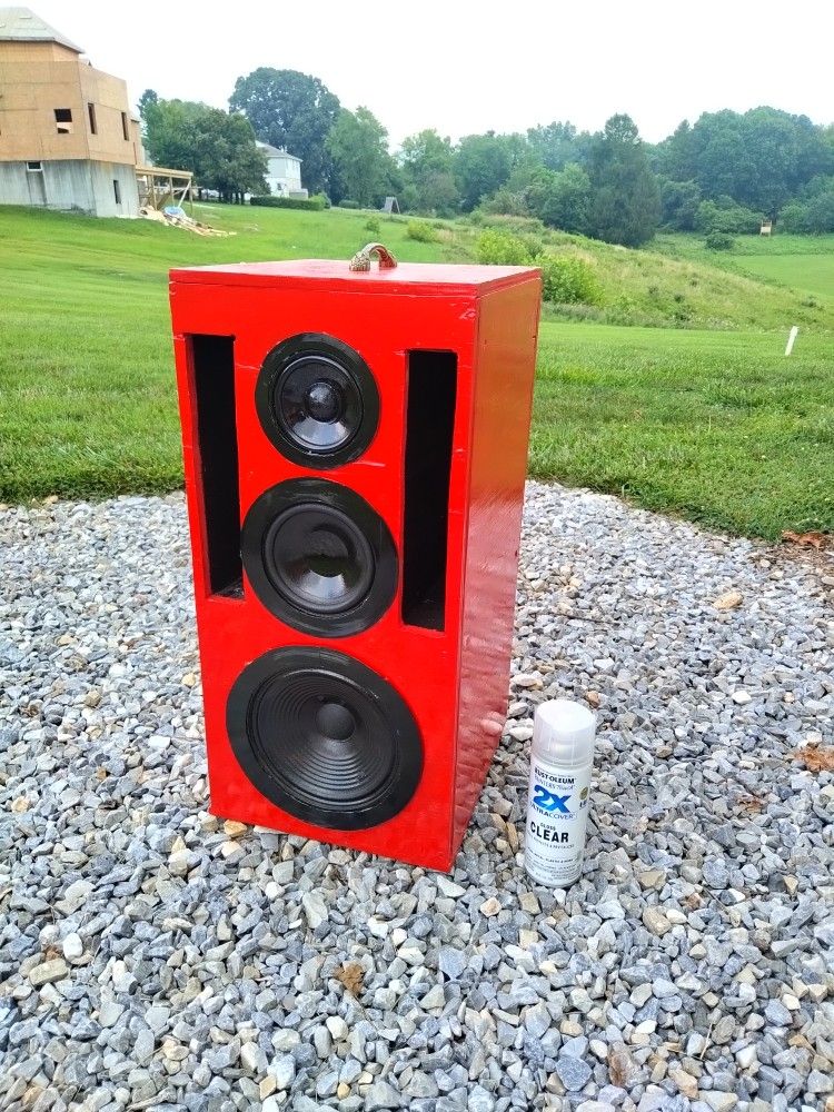 Custom Red And Black Speaker