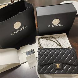 Chanel - Medium Black and Gold Handbag