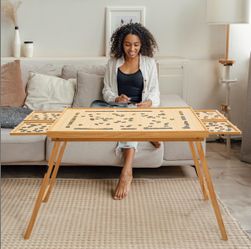 1500-Piece Puzzle Board with 4 Drawers
