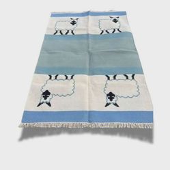Area Carpet With Lambs