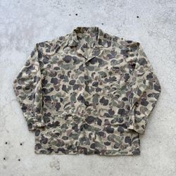 Vintage Camo Duck Hunting Long Sleeve Button Up Shirt