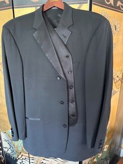 Vintage Hugo Boss Collection 48R Black Tuxedo with vest purchased 20 yrs ago at Nordstroms-SF.