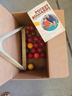 Pool Table Billards Balls And Book