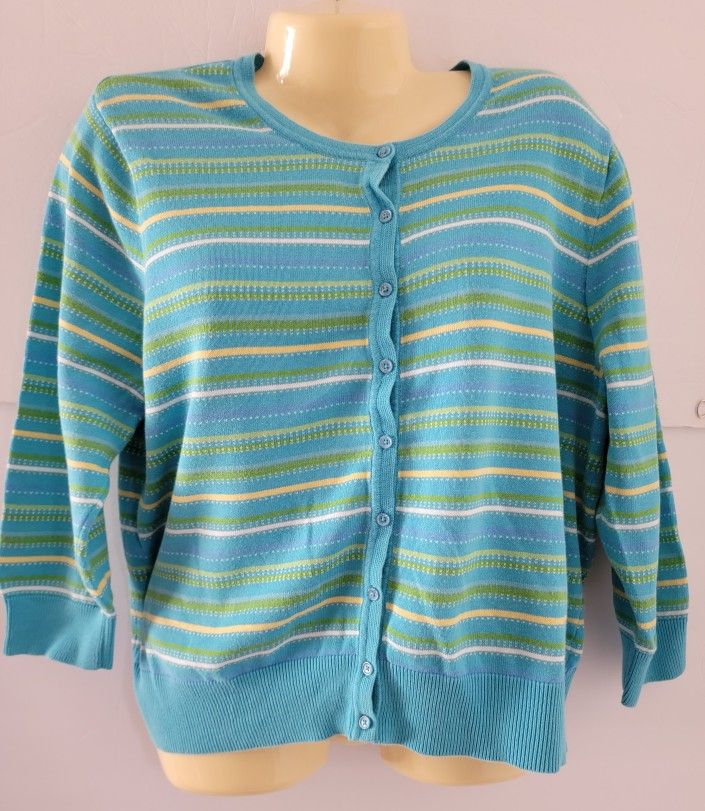 Vintage Women's Sweater Cardigan Izod XL
