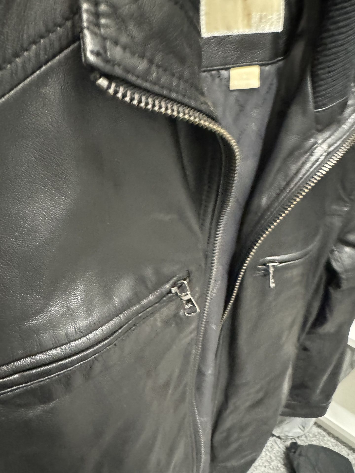 Michael Khors Medium Black Leather Jacket Men’s 