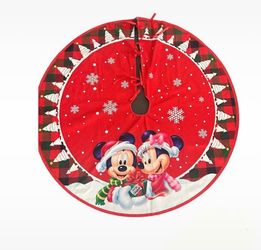 New Mickey and Minnie Mouse Christmas Tree Skirt