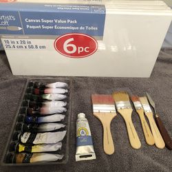 Paint/drawing set with easel