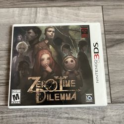 ZeroTime Dilemma Nintendo 3DS Case And Manual Only No Game 