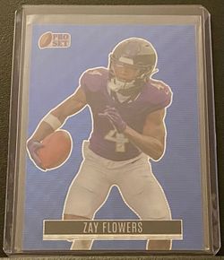 2023 Leaf Pro Set Metal Zay Flowers Rookie Retro Wave Blue #1/6