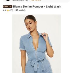 Denim Romper