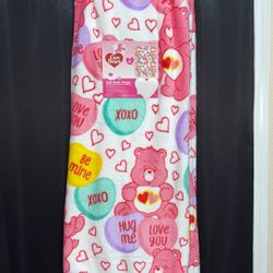 Care Bears Valentine Blanket ( Read Description) 
