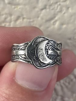 Beautiful moon Handmade Spoon Ring