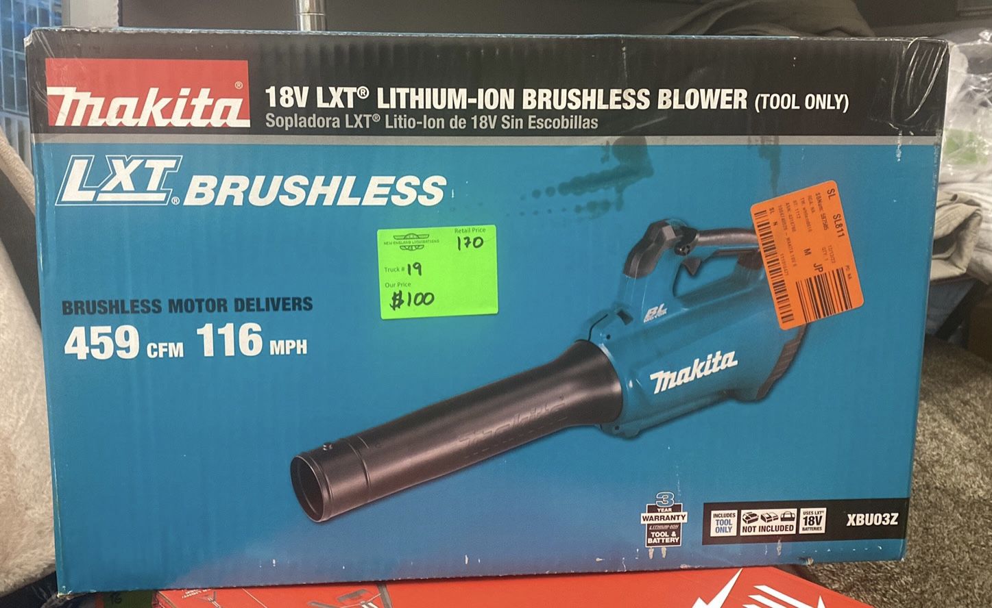 Makita 116 MPH 459 CFM 18V LXT Lithium-Ion Brushless Cordless Leaf Blower (Tool-Only) 