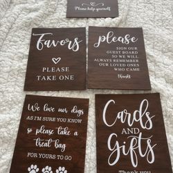 Table Wedding Signs 