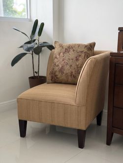High-End Beige Textured Accent Chair