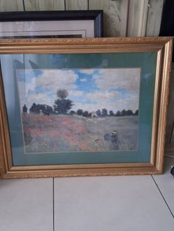 Monet Poppy Field Framed Art Print
