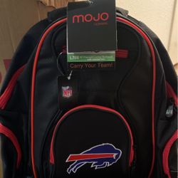 NFL Buffalo Bills MOJO Black/Red Premium Color Trim Backpack
