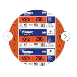 10-2 romex 250ft
