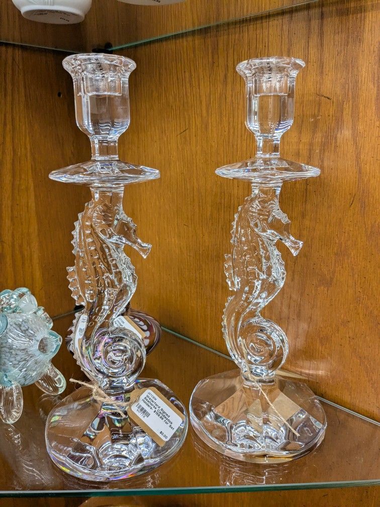 Waterford Seahorse Candlesticks