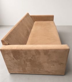 Tan Suede 3-Seater Sofa