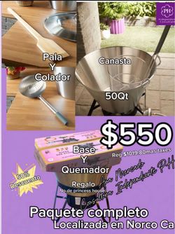 Princess House Cazo Con Pala, Colador Y Canasta . De Regalo Base Y Quemador