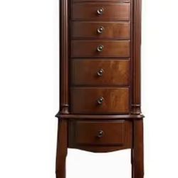 HIVES HONEY (Brand Rating: 4.7/5) Morgan Cherry Jewelry Armoire 40.75 H x 15.5 W x 9.5 D