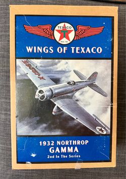 Wings of Texaco 1932 Northrop Gamma Die-Cast Coin Bank w/ Original Box