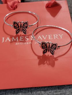Retired James Avery Silver Mariposa Hook On Bracelet Size Medium-Large and small-medium $450 each just had them clean polish at James avery