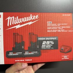 Milwaukee M12 High Output Batteries Red Lithium XC5.0