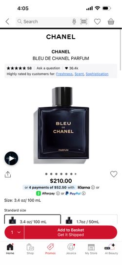 Blue Chanel cologne